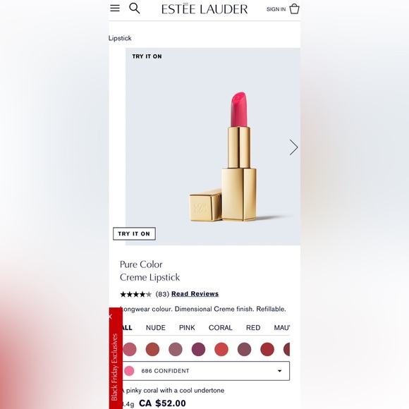 Estee lauder Pure Color Creme Lipstick 686 (full size ) - Picture 7 of 12